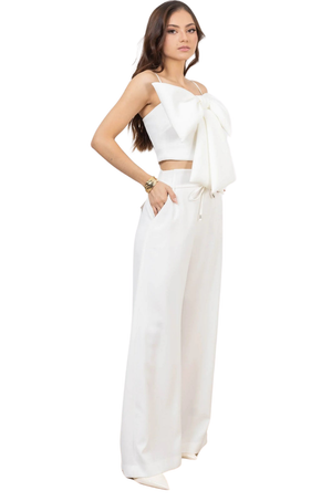 Blusa Blanca Moño Sabrina