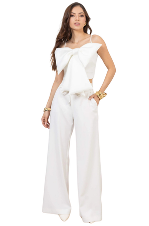 Blusa Blanca Moño Sabrina