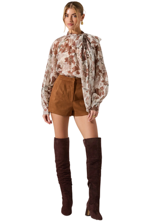 Blusa Café Floral Cassie