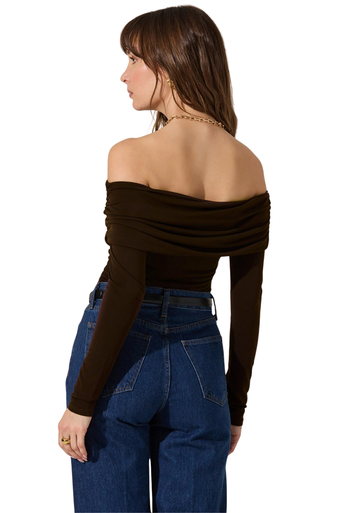 Blusa Café Hombros Danielle