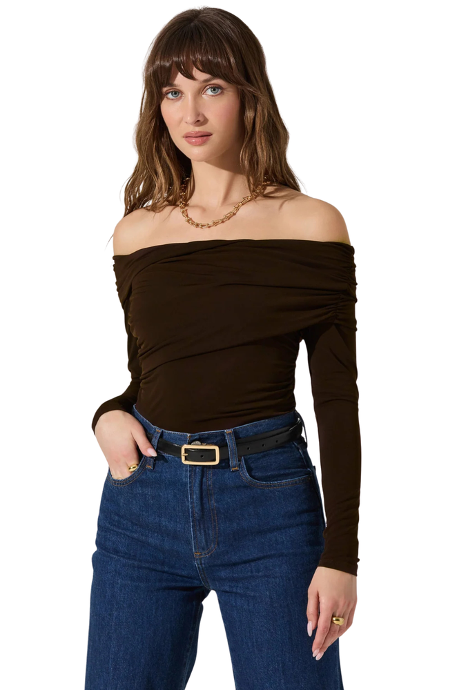 Blusa Café Hombros Danielle