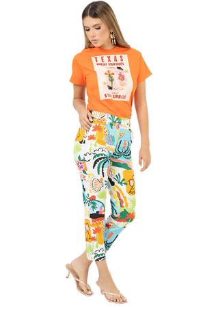 Blusa Naranja Casual Kira