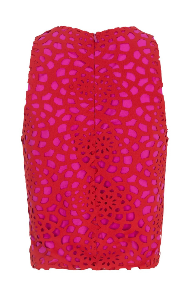 Blusa Roja Encaje Desiree