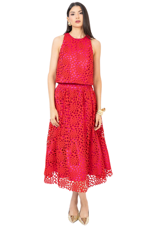 Blusa Roja Encaje Desiree