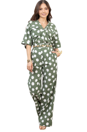 Blusa Verde Lunares Carola