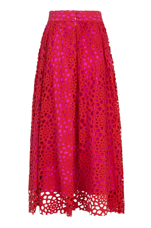 Falda Roja Encaje Desiree