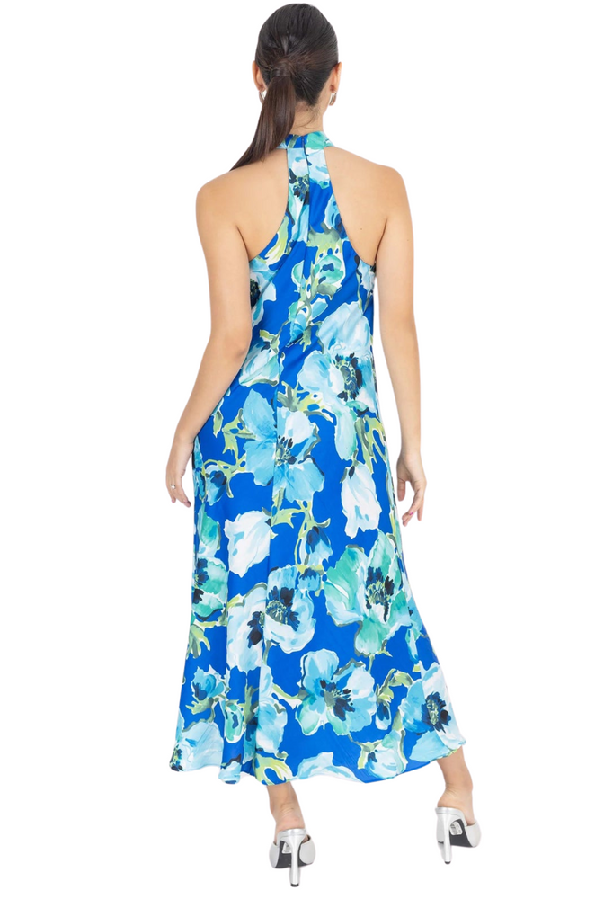 Vestido Azul Est. Cuello H. Ximena