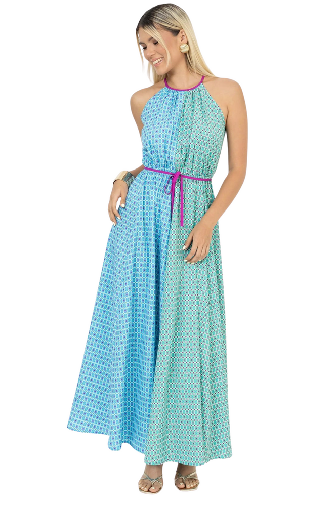 Vestido Azul Multi Silvana
