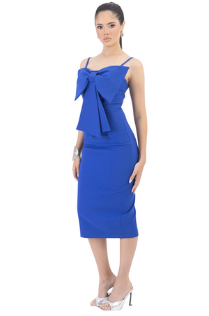 Vestido Azul Rey Moño Alia