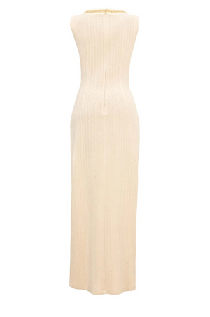 Vestido Maxi Nude Knit Caro