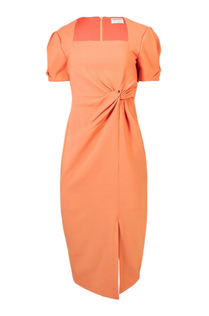 Vestido Naranja Manga C. Balbina