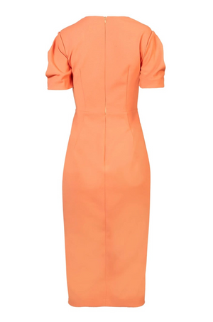 Vestido Naranja Manga C. Balbina
