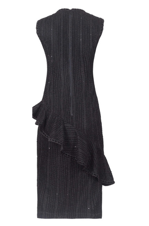 Vestido Negro Jacquard Ximena