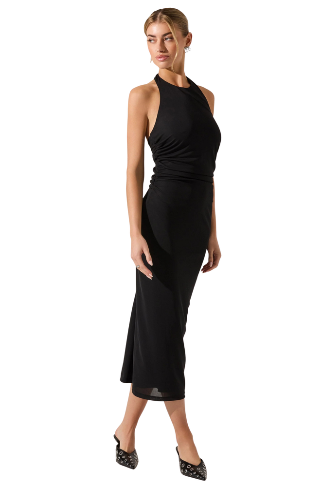 Vestido Negro Midi Sara