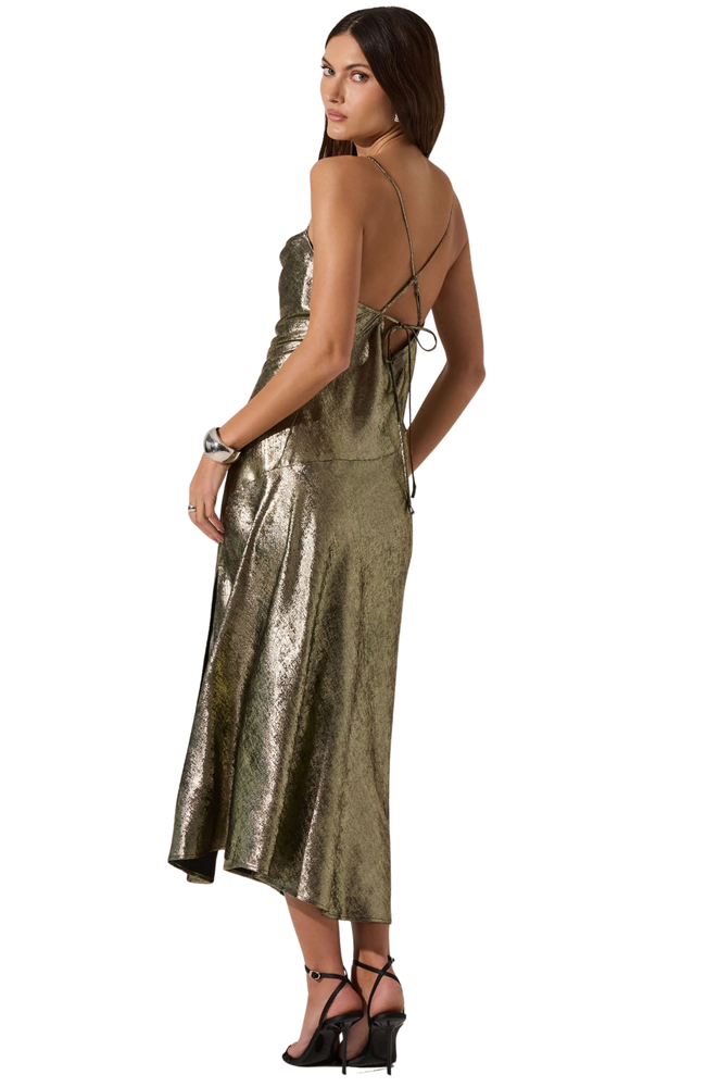 Vestido Oro Midi Galilea