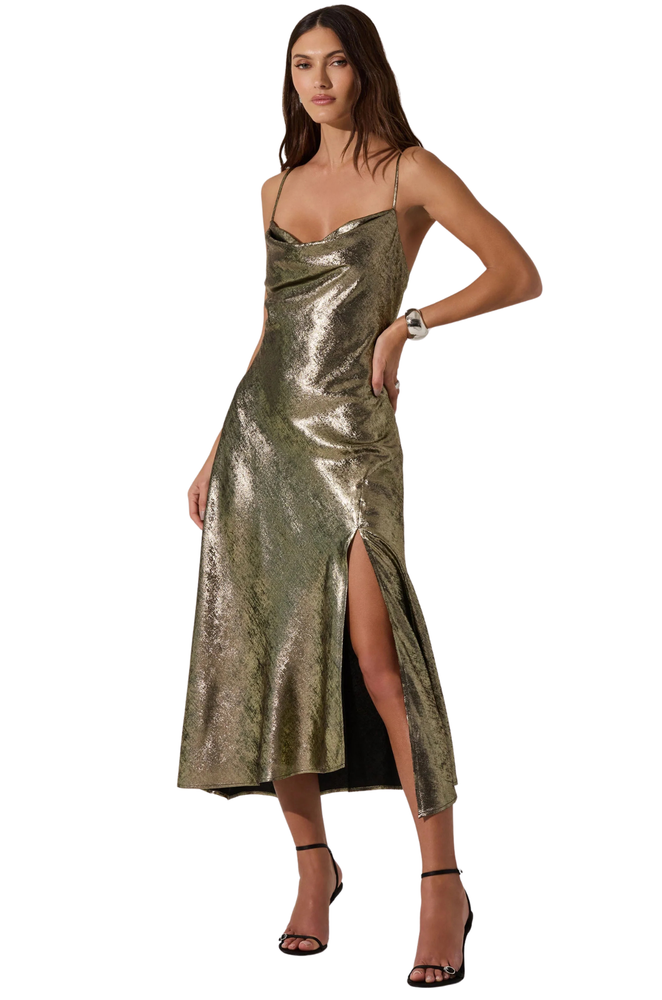 Vestido Oro Midi Galilea
