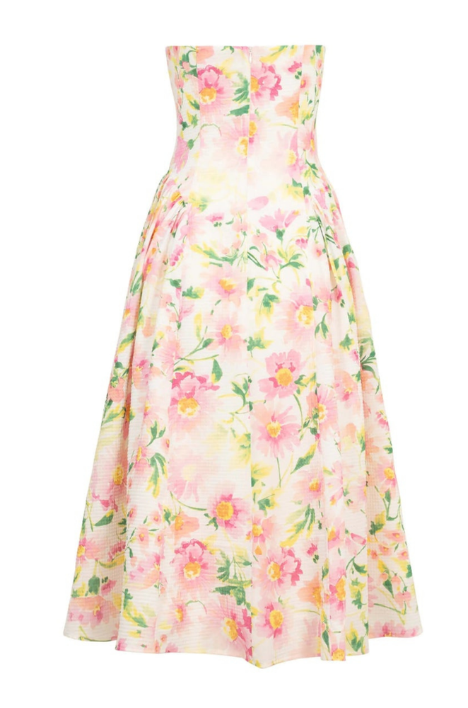 Vestido Rosa Est. Midi Daphne