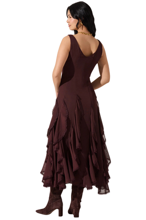Vestido Violeta Midi Pamela