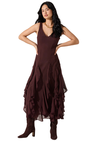 Vestido Violeta Midi Pamela