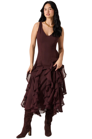 Vestido Violeta Midi Pamela