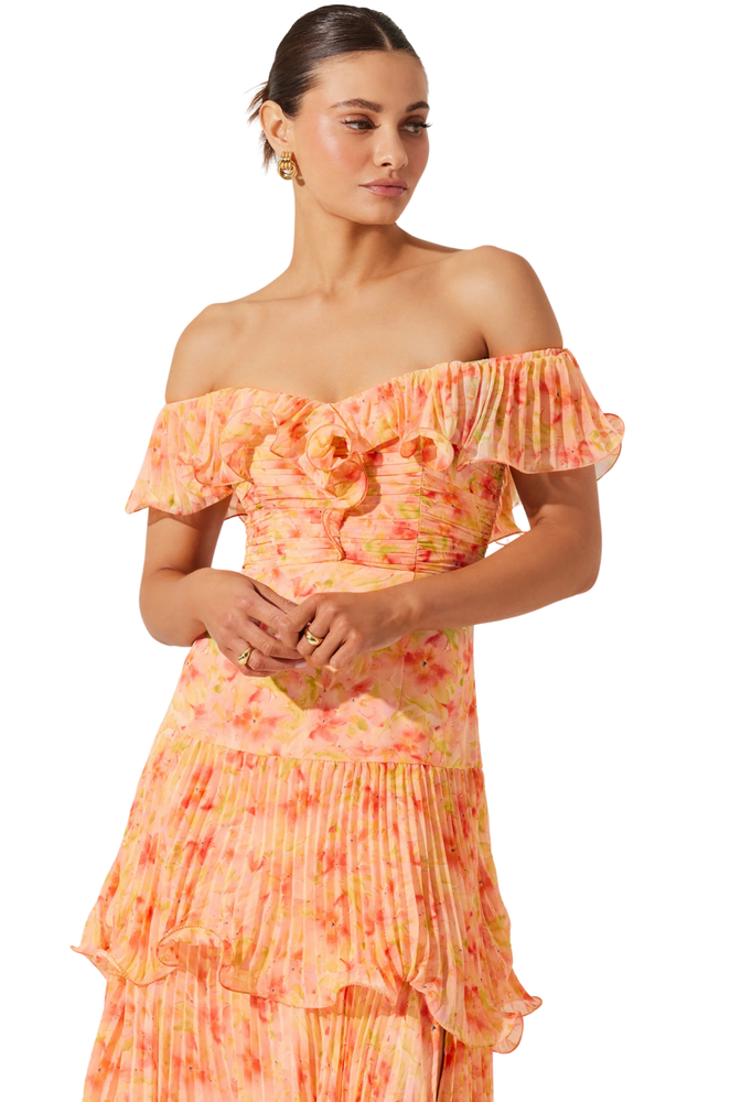 Vestido Coral Floral Wendolyn