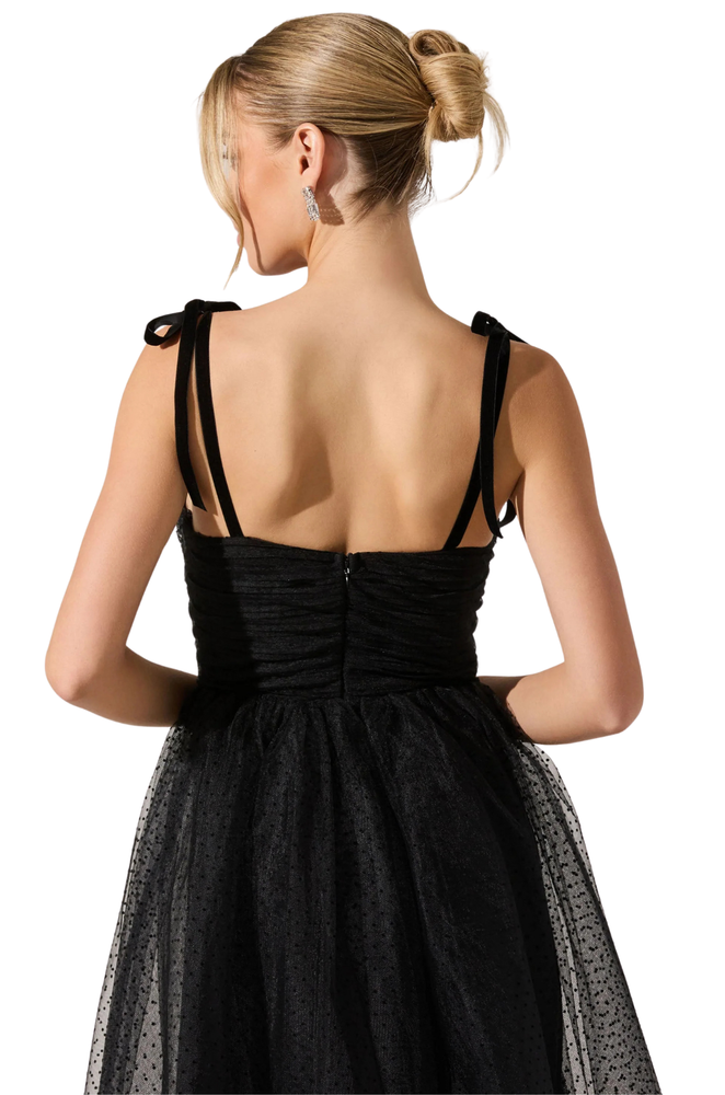 Vestido Negro Midi Karla