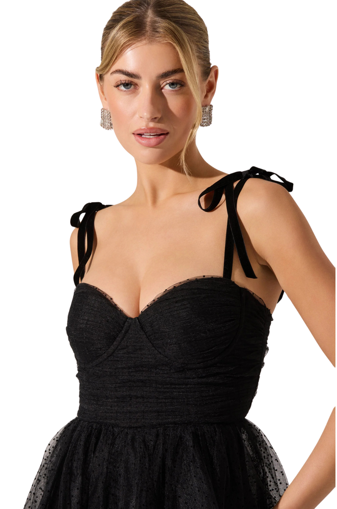 Vestido Negro Midi Karla