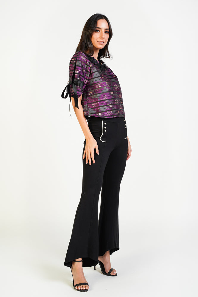 Purple Fall Crop Top